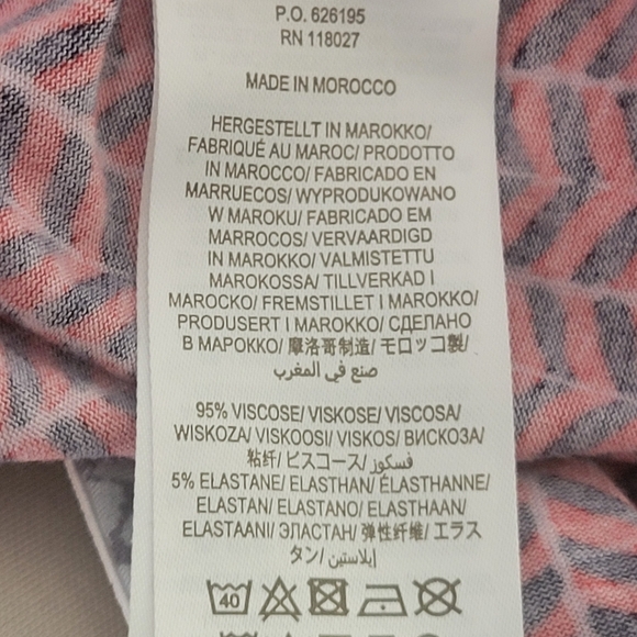 Boden Amelie Jersey Dress Red Chevron Size 8L - Picture 5 of 8